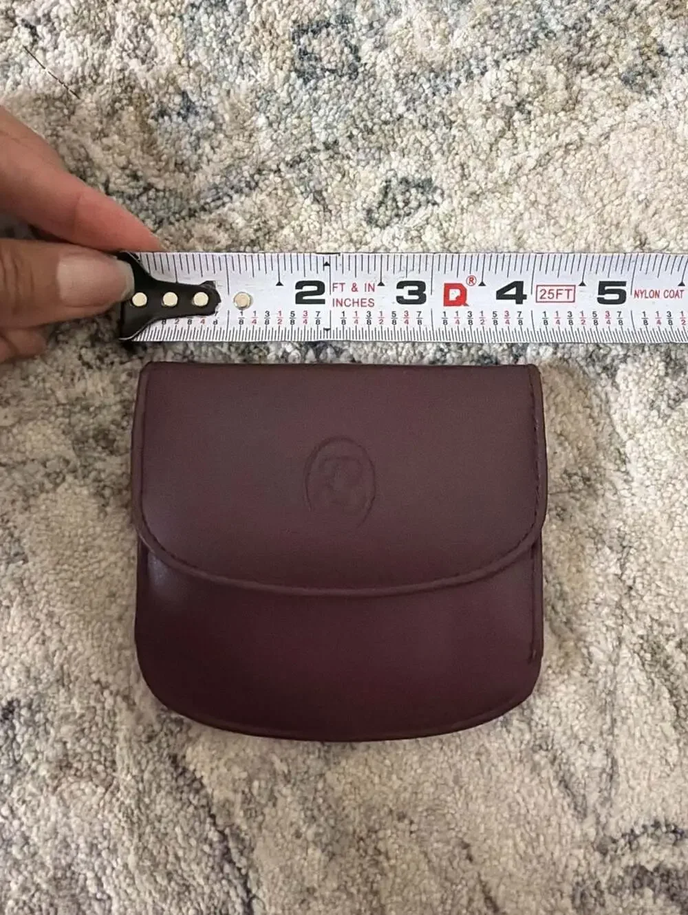 Buxton Vintage Genuine Leather Burgundy Mini Coin Purse